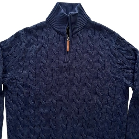 J. Crew Cotton Cable Half-Zip Sweater - Picture 8 of 15